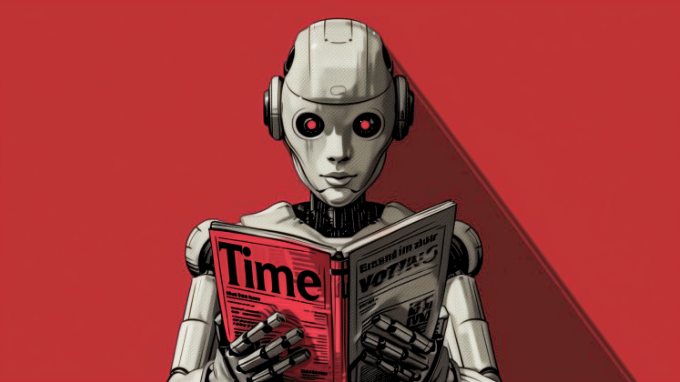 Time Magazine이 OpenAI 및 ElevenLabs와의 협력(이미지출처-venturebeat)