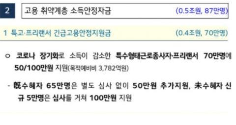 3치재난지원금특고