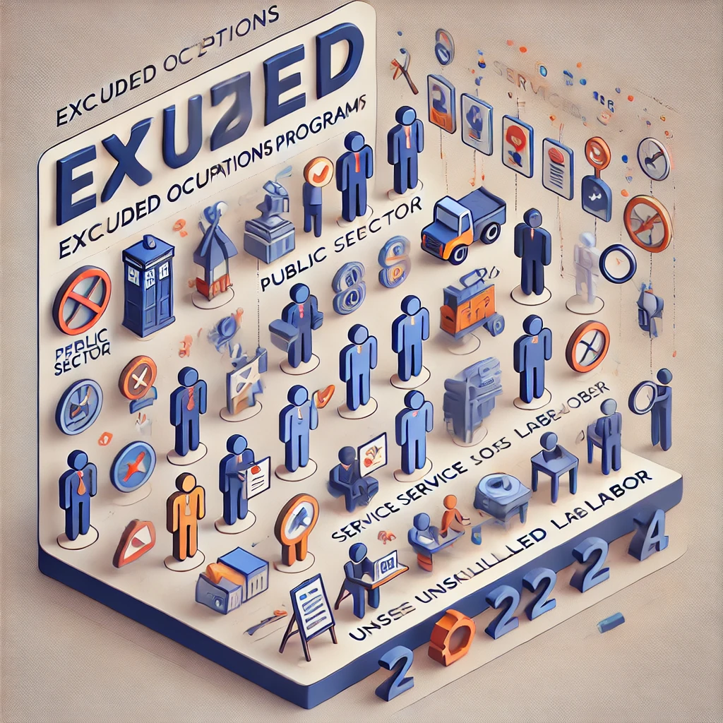 신중년 적합직무 고용지원의 지원 제외 직무 목록