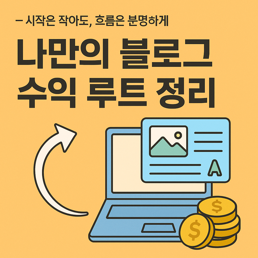 나만의 블로그 수익 루트 정리