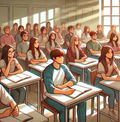 강의를 듣는 청년들