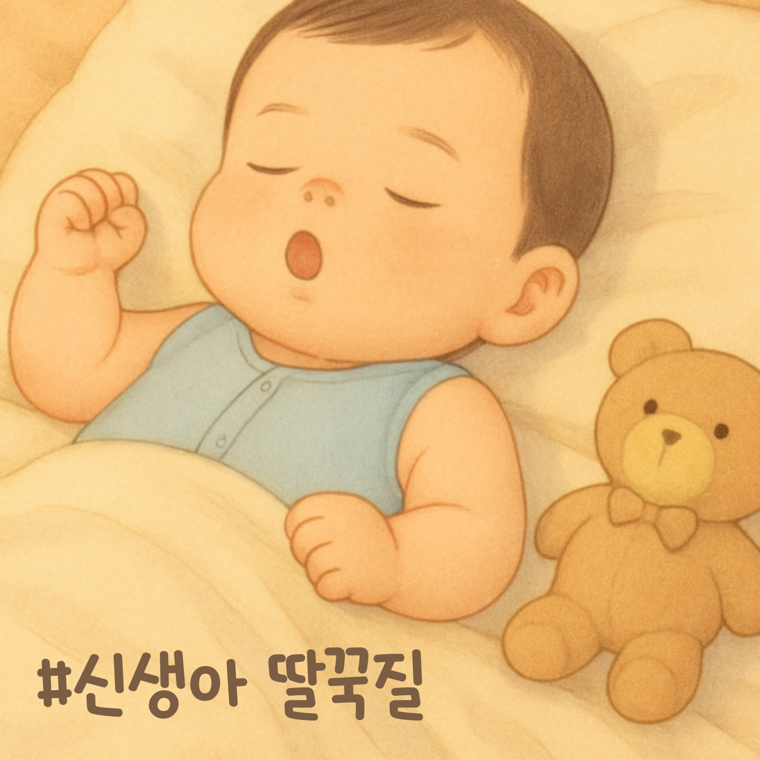 신생아 자는 모습 이미지
