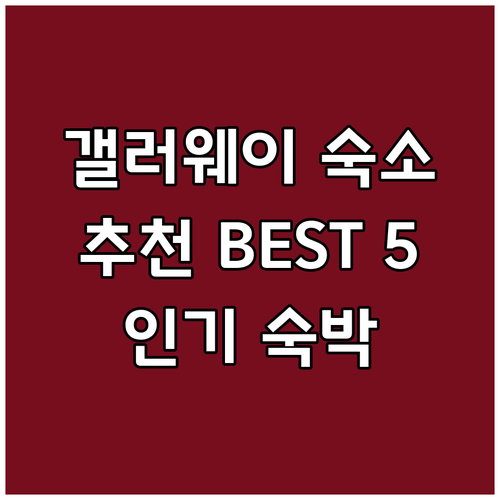 갤러웨이 숙박 시설 추천 인기 숙소 