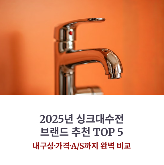 주방 싱크대수전 브랜드 추천 TOP5 (내구성·가격 비교)