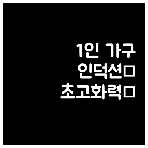 1인 가구를 위한 1구 인덕션 추천 ..
