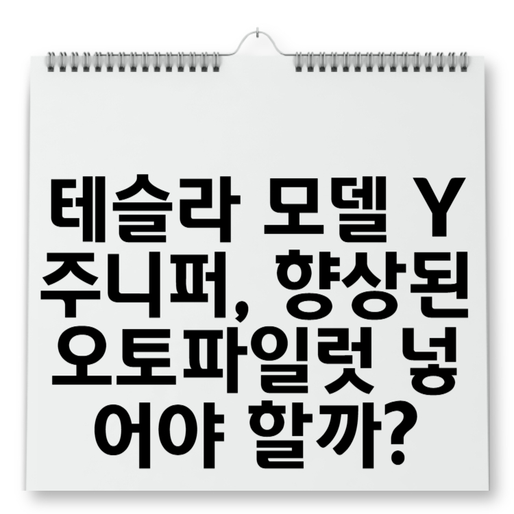 테슬라 모델 Y 주니퍼, 향상된 오토파일럿 넣어야 할까