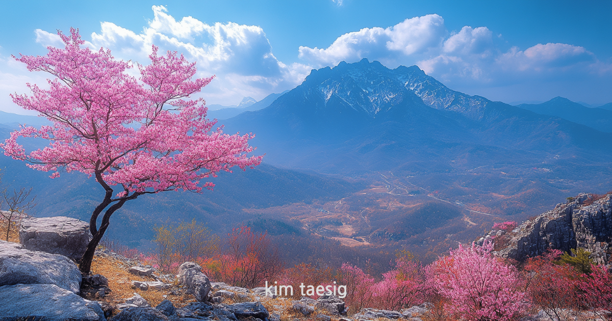 백암산의 사계절