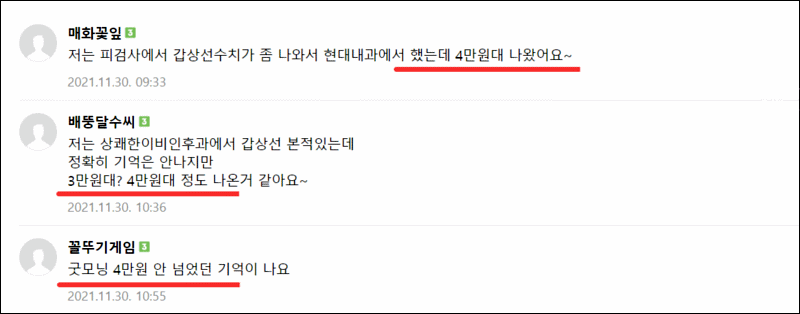 갑상선 검사비