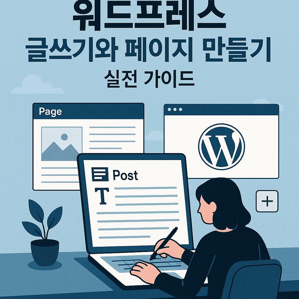 워드프레스 글쓰기와 페이지 만들기