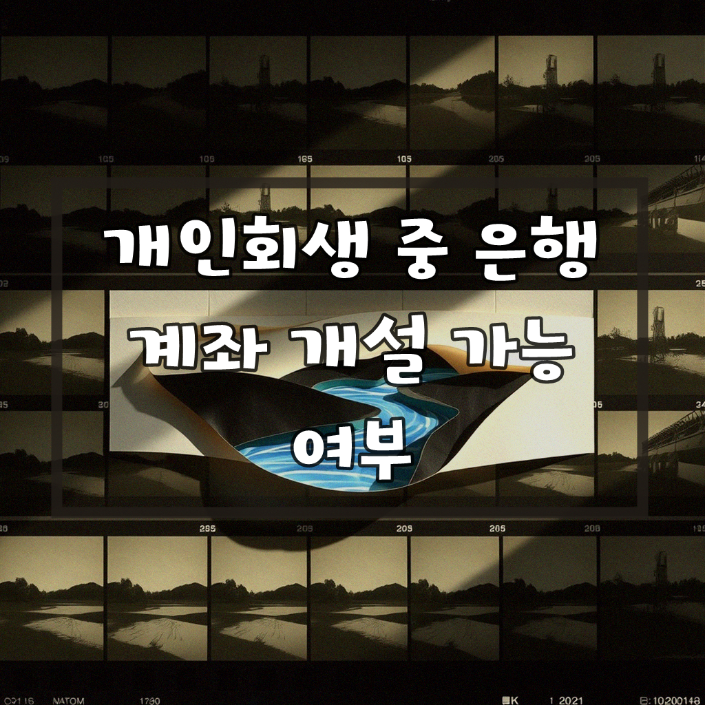 개인회생 중 은행 계좌 개설, 가능한가요