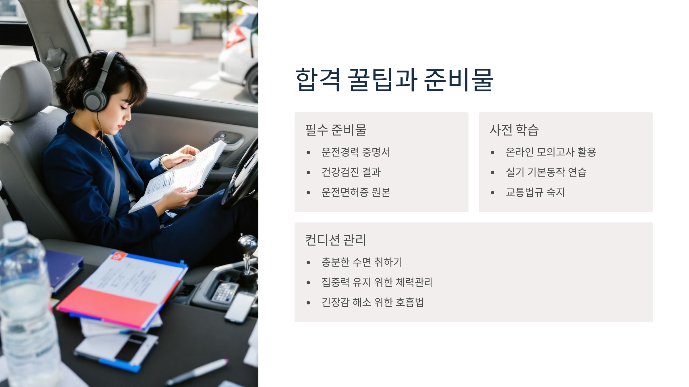 합격 꿀팁과 준비물