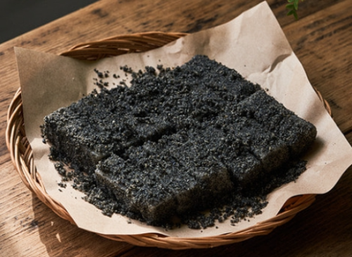 한국의 떡 종류 흑임자떡