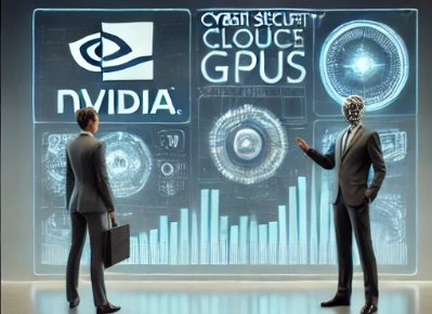 한명은 사람 다른 한명은 로봇, 양복을 입고 있다.