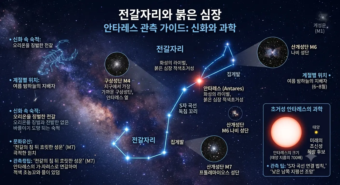 전갈자리와 붉은 심장 안타레스 관측 가이드
