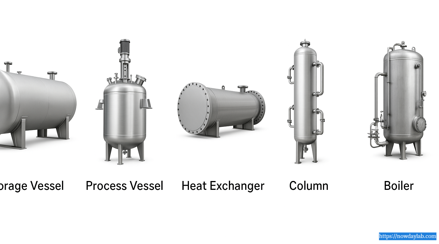 Image Set Common Pressure Vessel Types