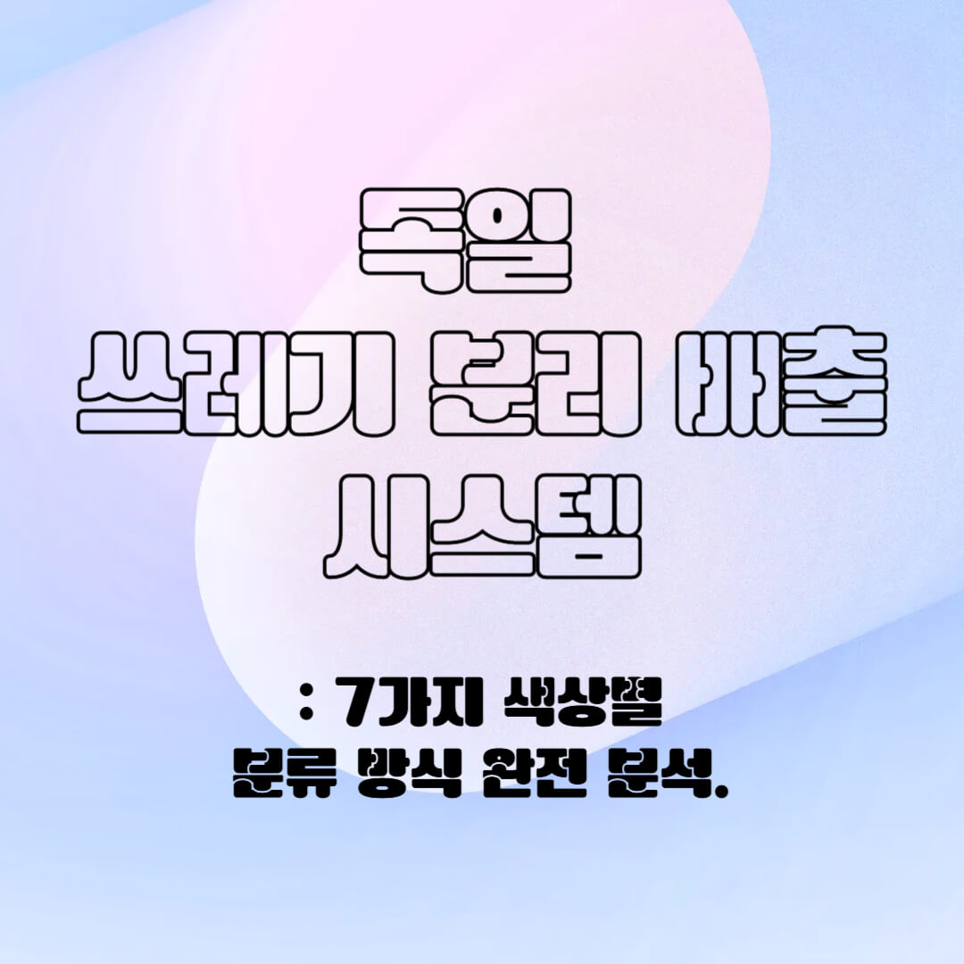 독일의 분리 배출 시스템
