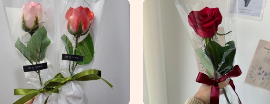 장미 꽃 한송이 원데이 클레스