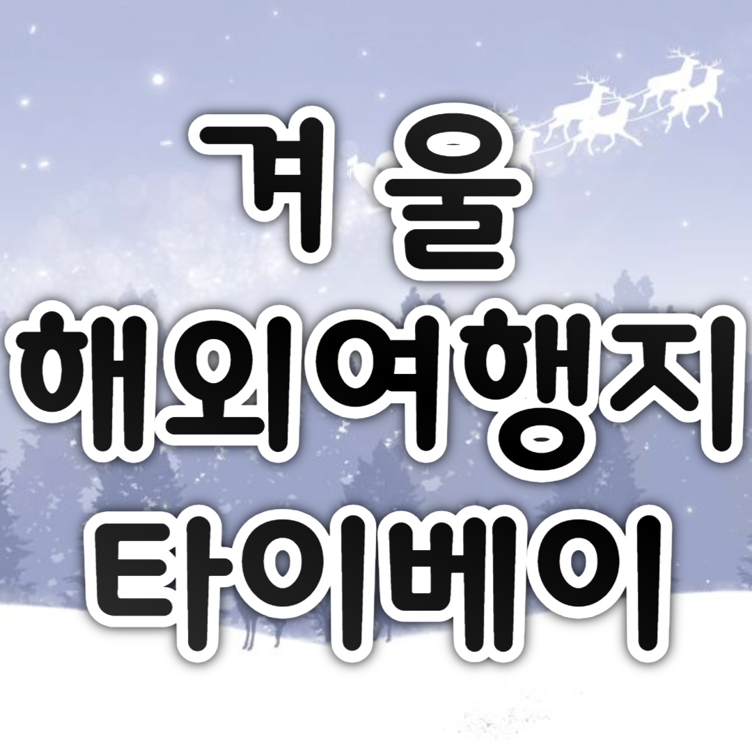 겨울 동남아 해외여행지 타이페이 여행