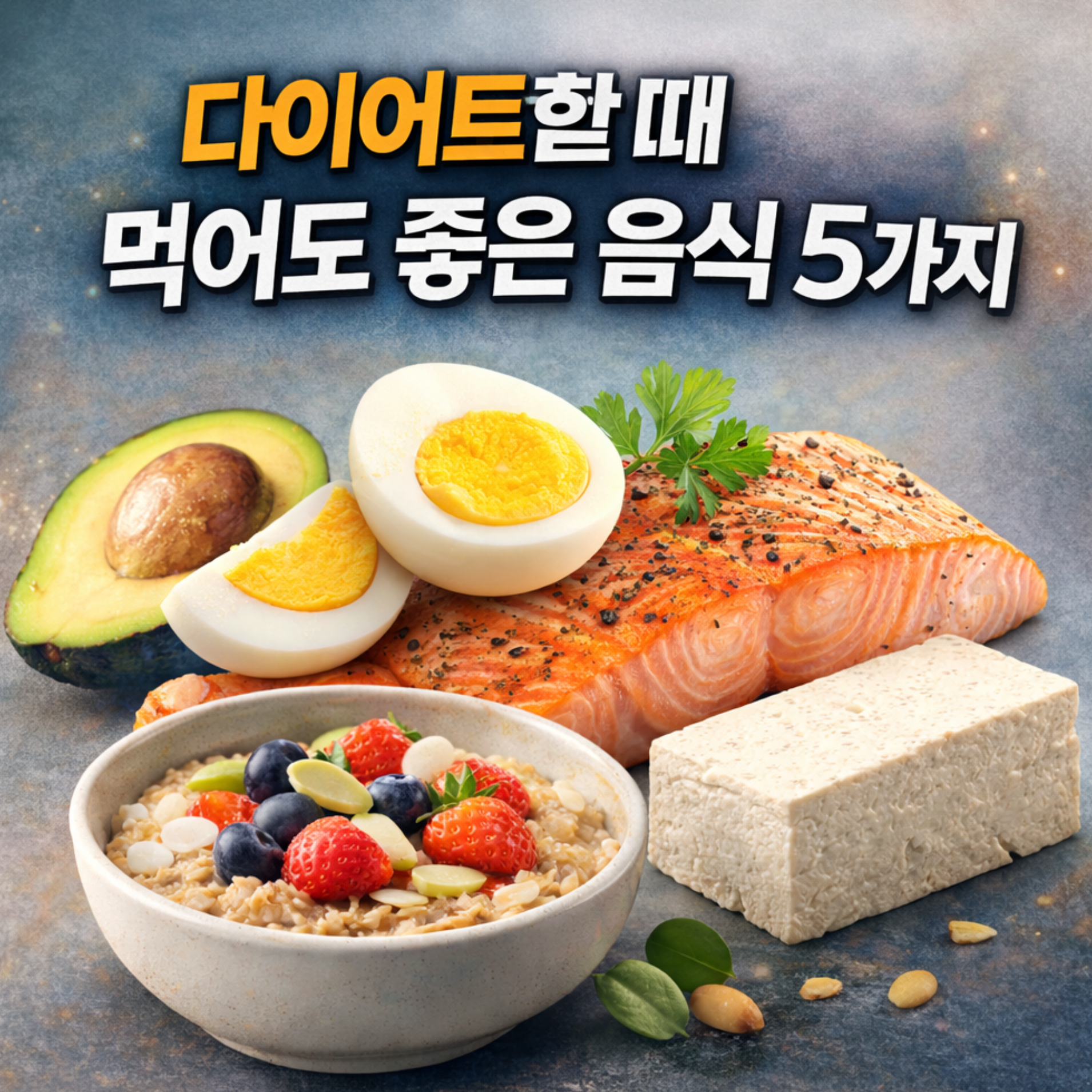 다이어트할 때 안심하고 먹어도 되는 음식 5가지