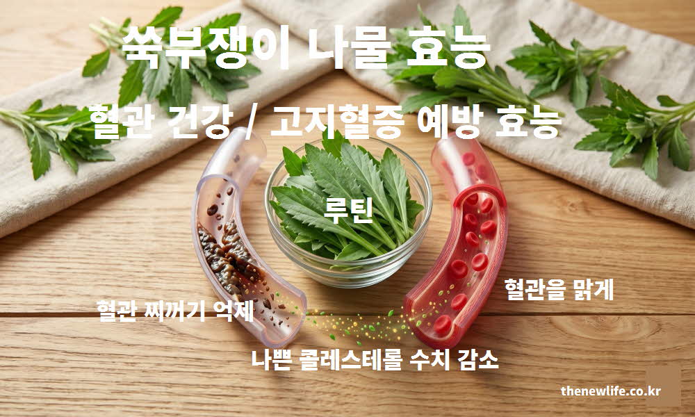 쑥부쟁이 나물 효능 혈관 건강 고지혈증 예방
