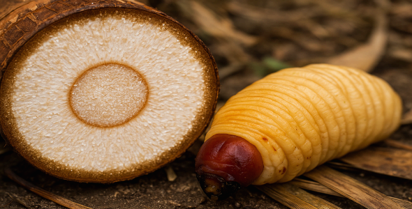 벌레인가, 음식인가? 야자나무 속에서 찾은 생존의 지혜
