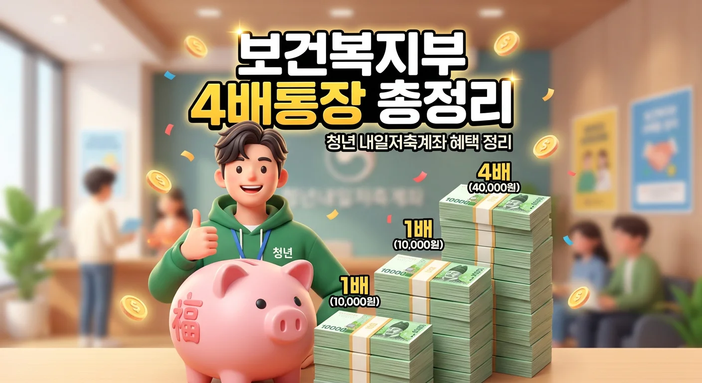 보건복지부 4배통장(자산형성지원사업) 2026 가입방법&middot;자격조건&middot;금액&middot;한도 총정리