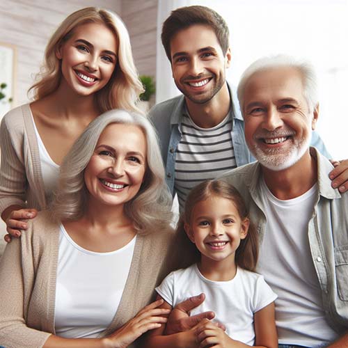 할머니-할아버지-아빠-엄마-자녀