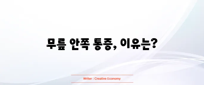 무릎 안쪽 통증 원인