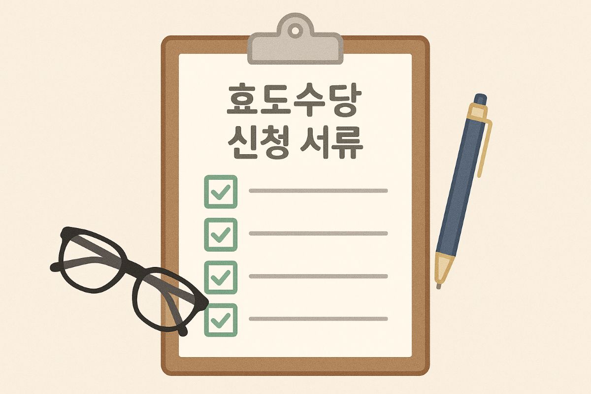 효도수당 신청 서류