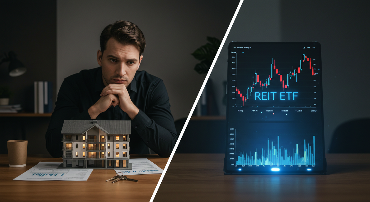 부동산과 리츠ETF를 고민하는 사진