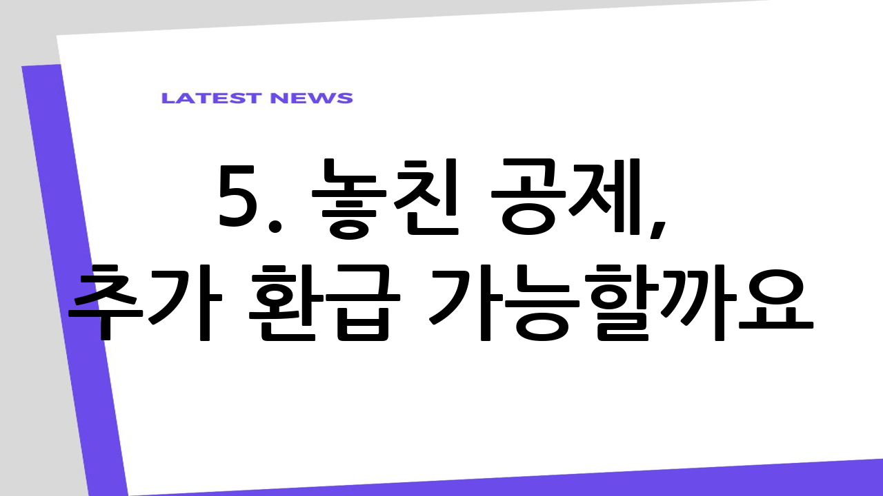 5. 놓친 공제,