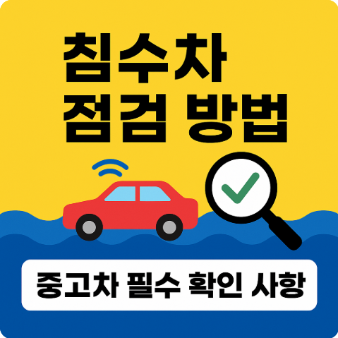 중고차 침수차량 구별법 조회 방법
