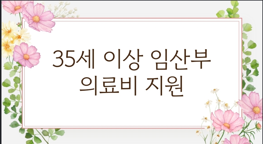 35세이상 임산부 의료비 지원