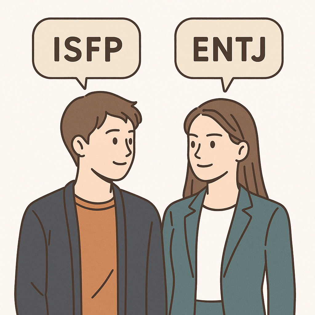 ISFP 남자 vs ENTJ 여자, MBTI 궁합과 연애 심리의 모든 것