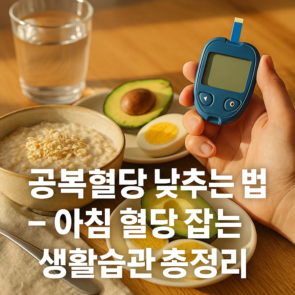 공복혈당 낮추는 법 – 아침 혈당 잡는 생활습관 총정리