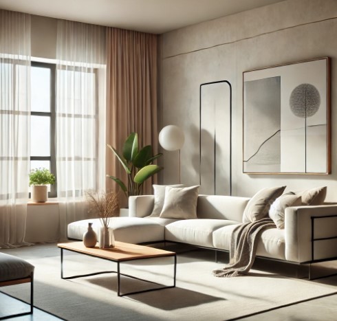 미니멀리즘 인테리어 거실