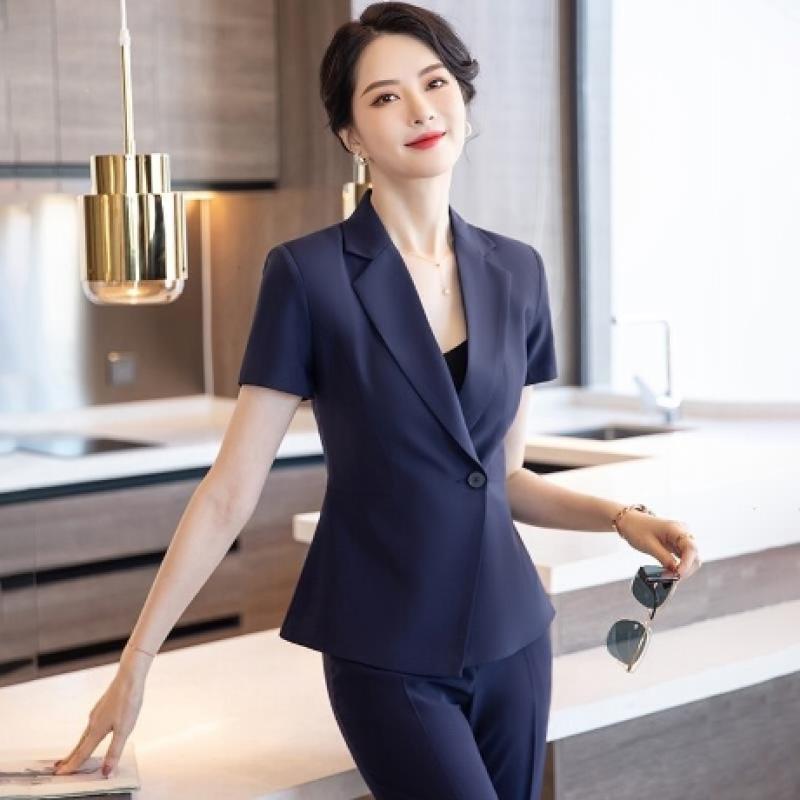 봄여름 여성수트 반팔정장세트 커리어우먼룩