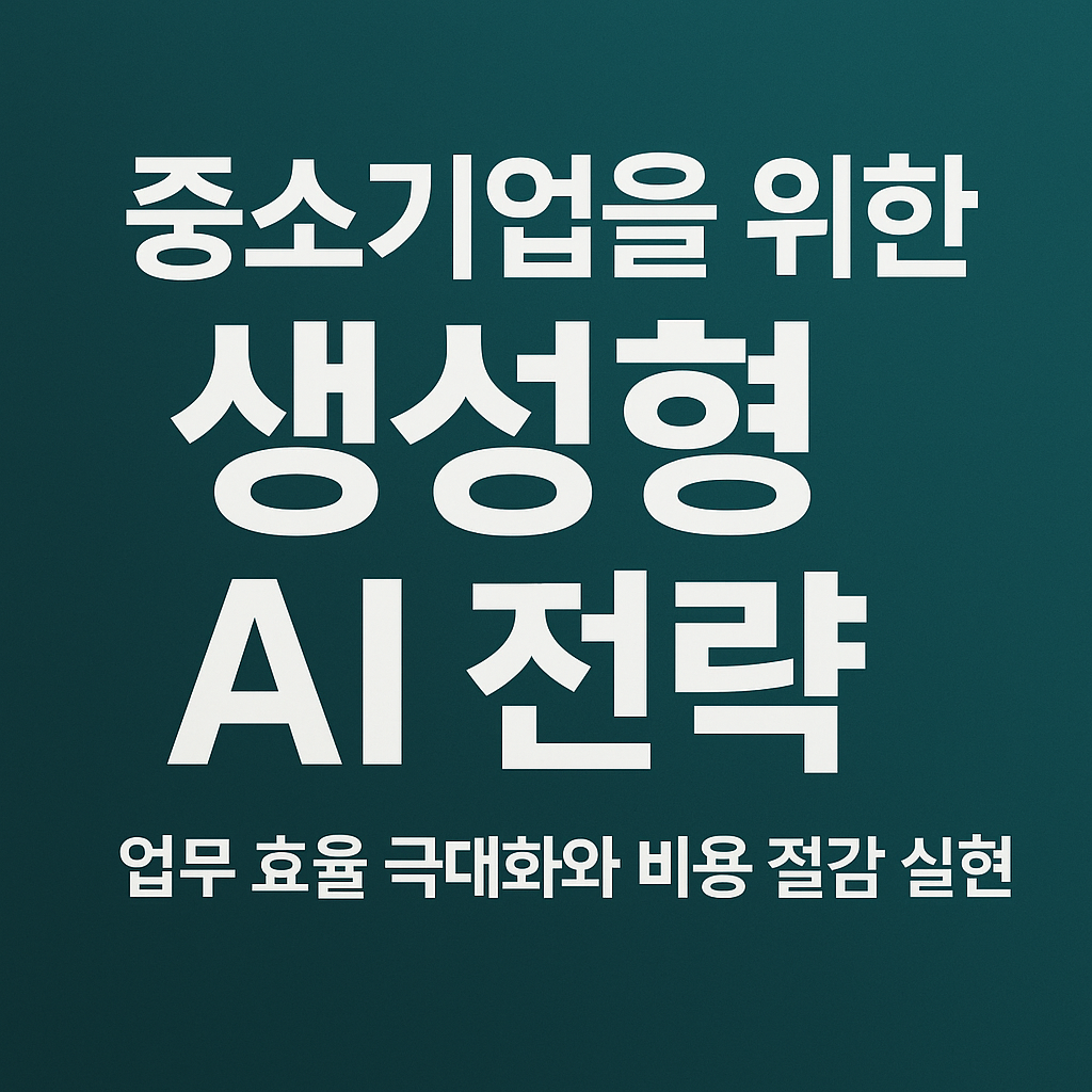 중소기업을 위한 생성형 AI 전략