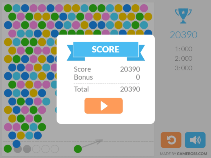 구슬-맞추기-웹게임-종료-화면