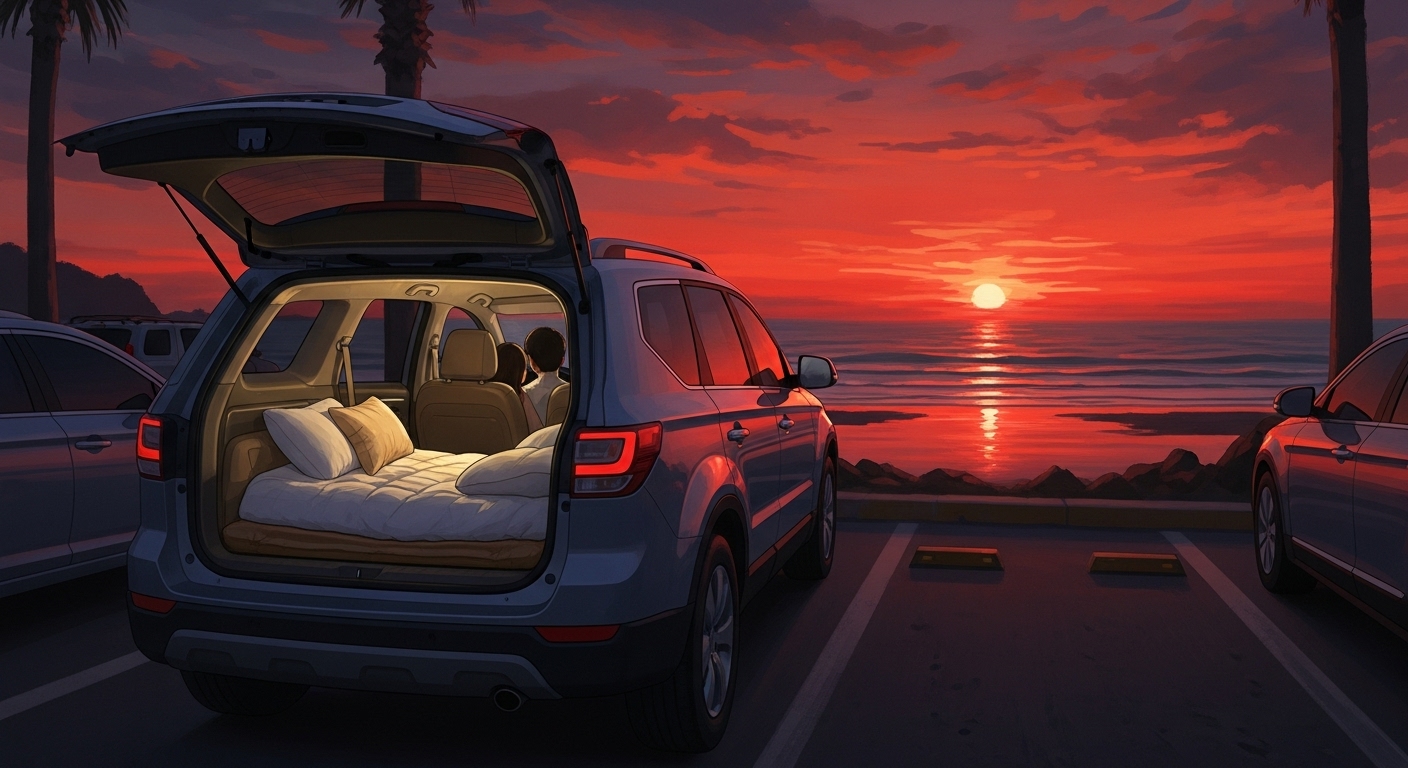 강화도 동막해수욕장에서 즐기는 차박과 일몰