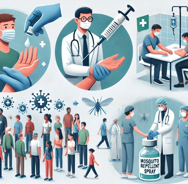 바이러스 감염의 예방과 치료에 대한 그림