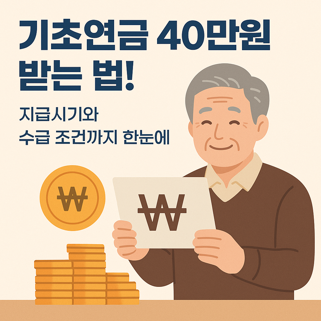 기초연금 40만원 받는법 이미지
