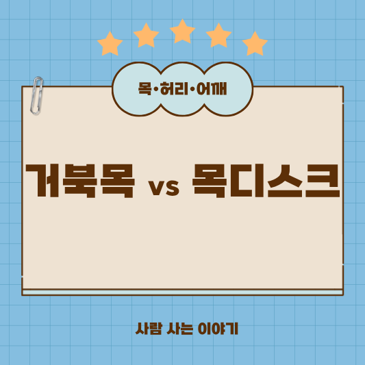 거북목과 목디스크, 어떻게 다를까?