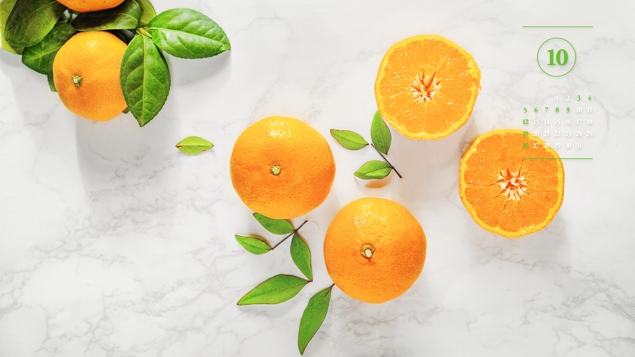 02 반으로 자른 감귤 A - 2025년10월 노트북배경화면