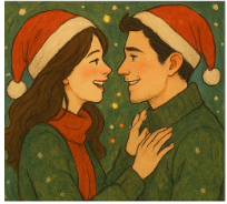 크리스마스 연인 일러스트