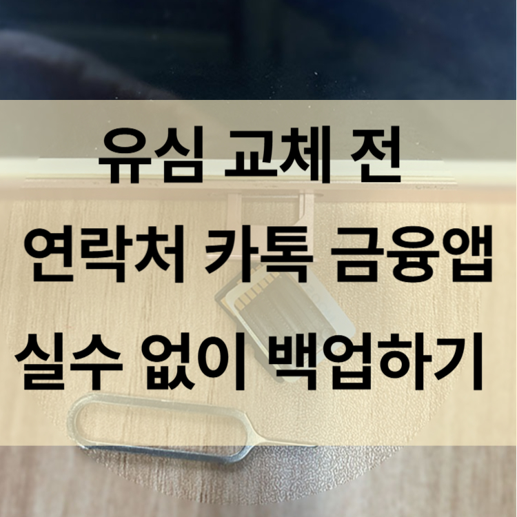 유심교체실수없이백업하기