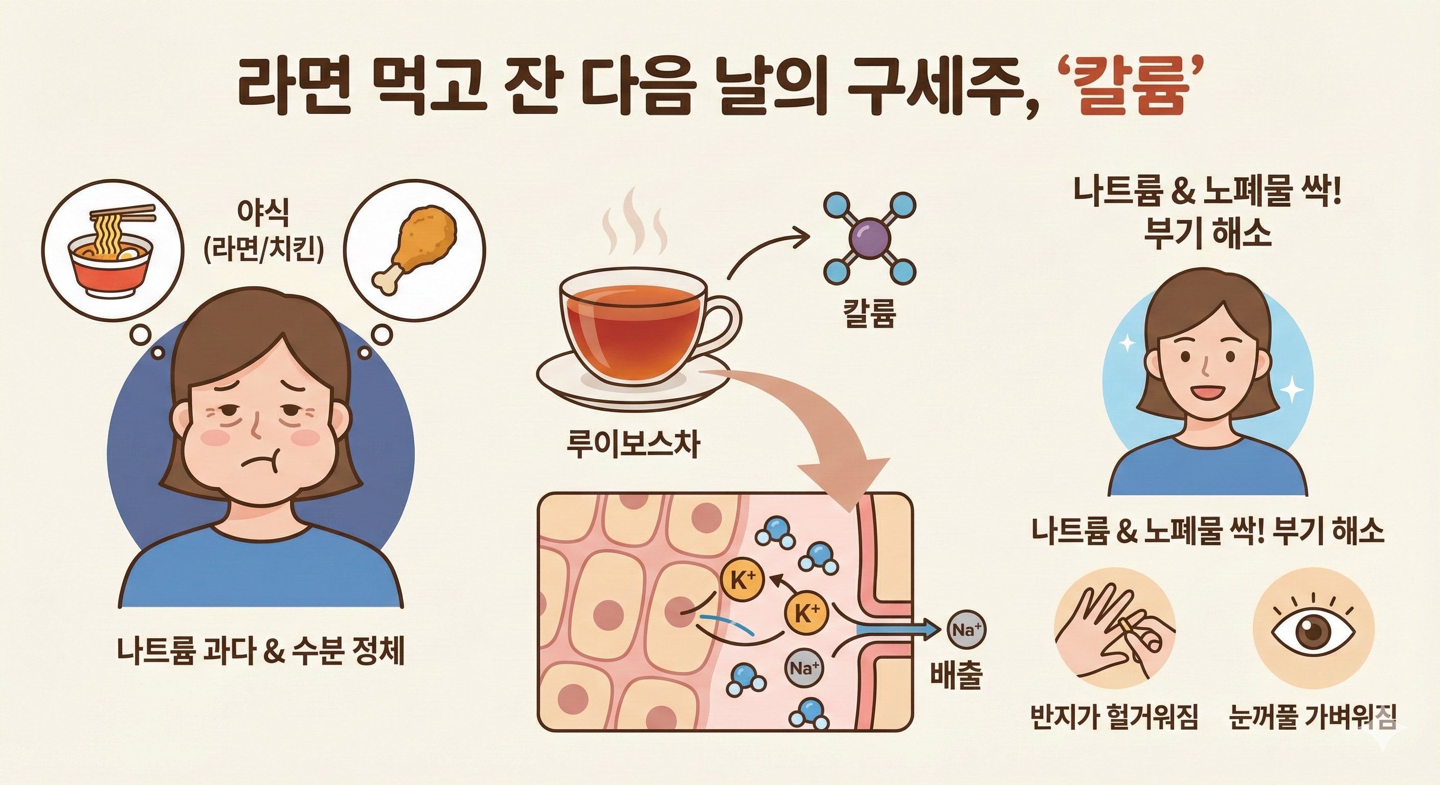 라면 먹고 잔 다음 날의 구세주, '칼륨'