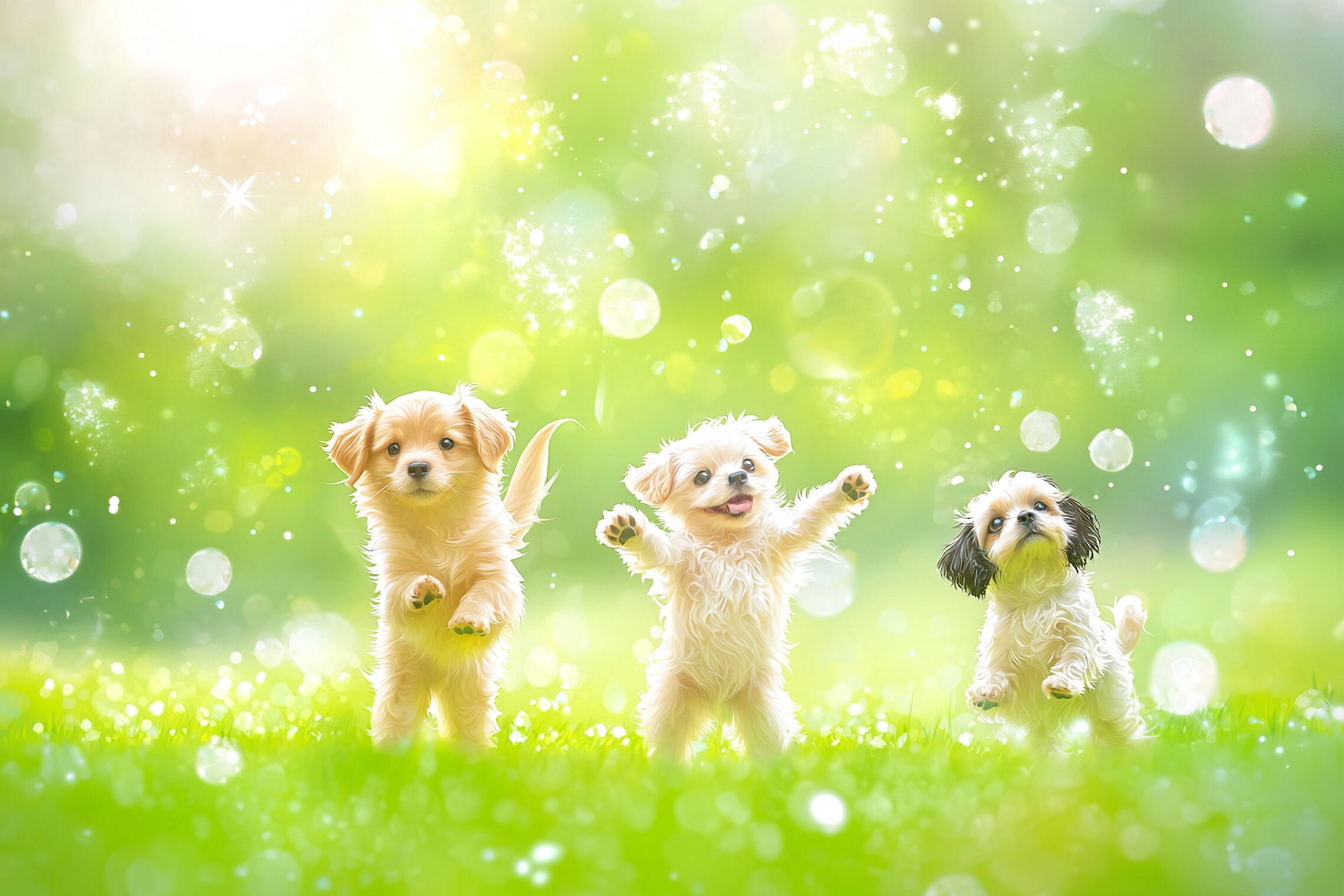 spring time shedding dog