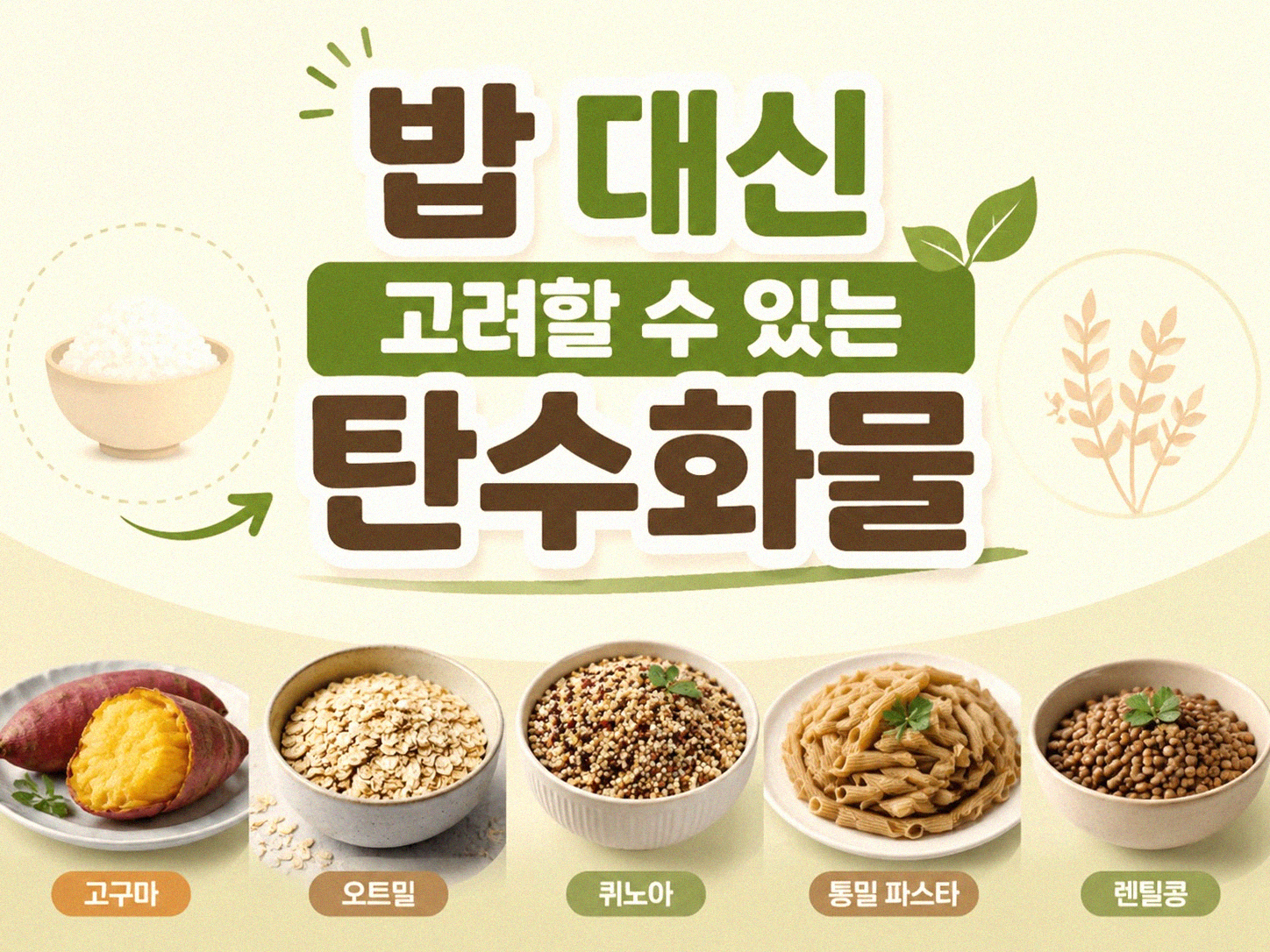밥 줄이기보다 먼저 탄수화물 이것부터 줄여야 하는 이유