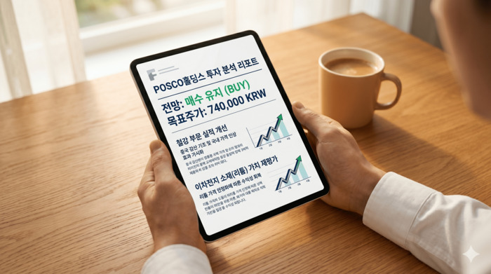 철강주 랠리 지속 가능성 투자 분석 확인하는 모습